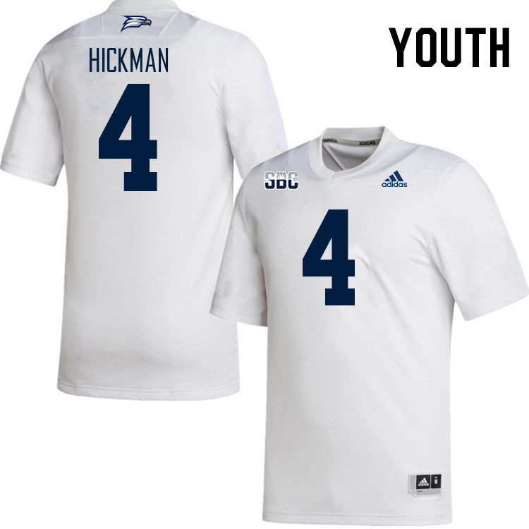 Youth #4 Damel Hickman Georgia Southern Eagles College Football Jerseys Stitched Sale-White